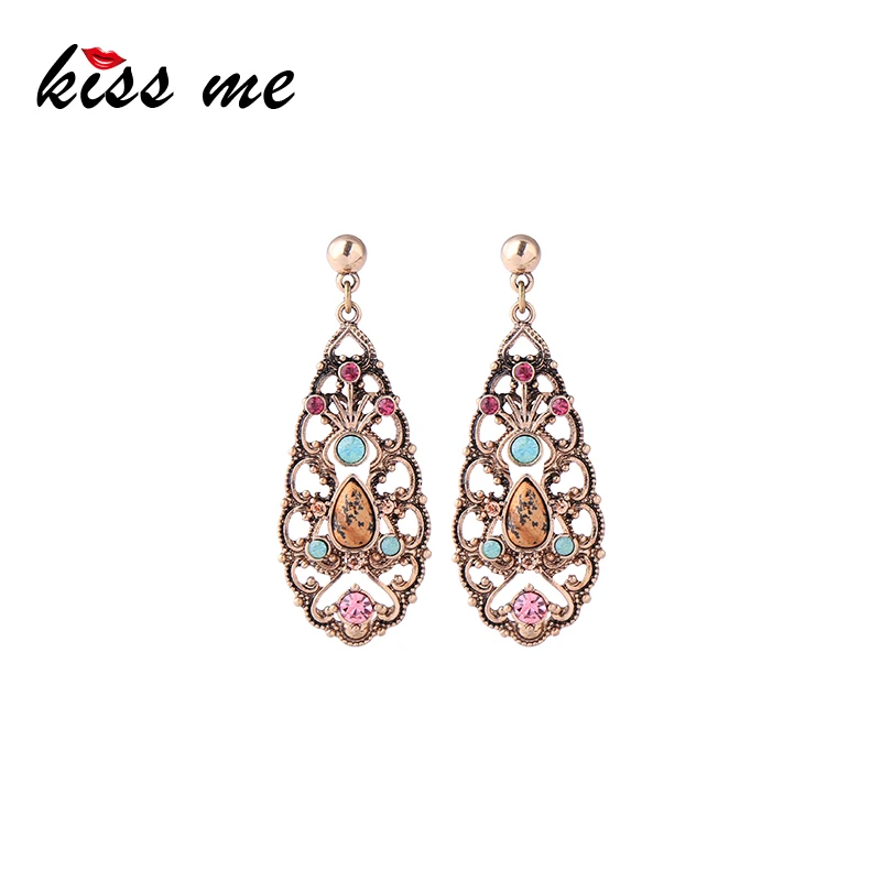 

ed01542c-6 Gold Plated Vintage Style Jewellery, Pendant Earrings For Women, As picture