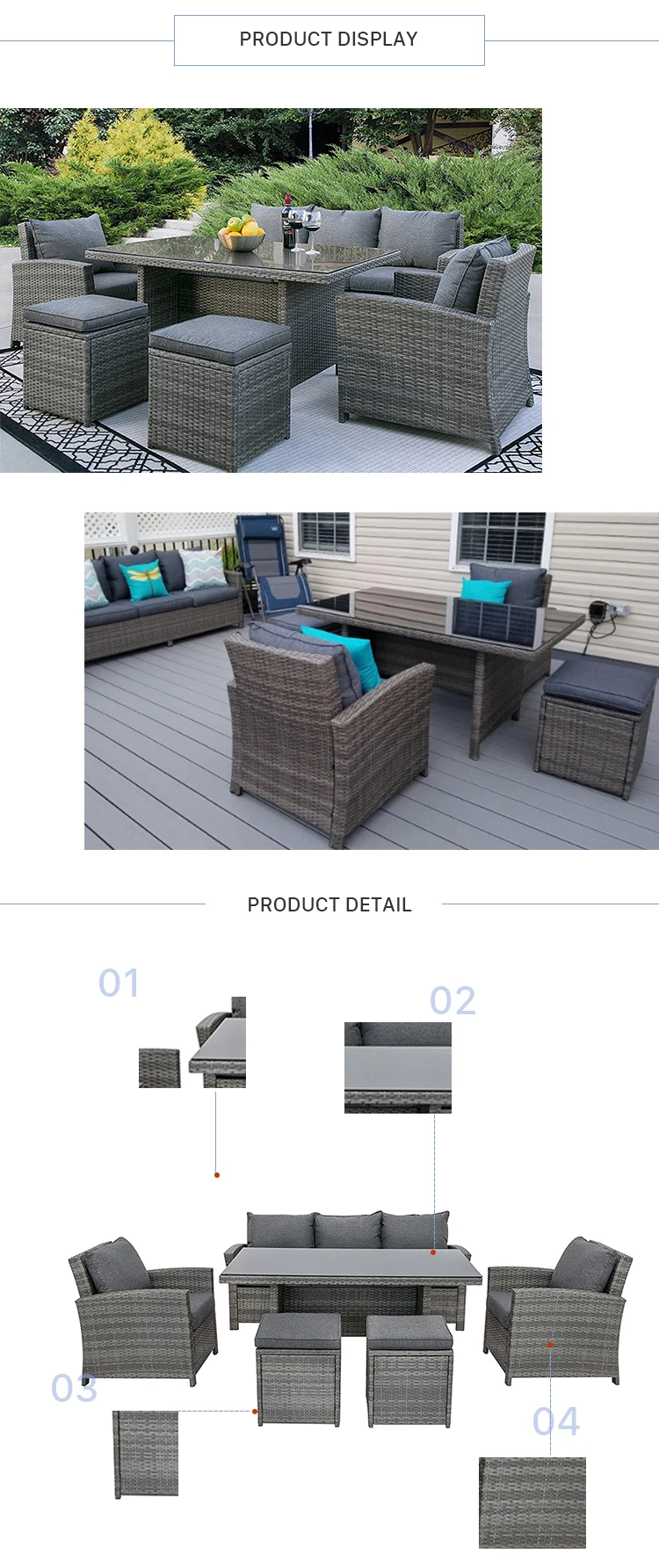 New Design Leisure Ways Outdoor Wicker Sofa