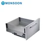 Soft closing metal drawer box cabinet drawer guide rail