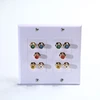 Gold Plated 10 RCA Wall Plate wall decorative plates with RGB Component