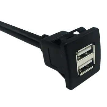 Dual Port Usb 2 0 Square Waterproof Line Dashboard Panel Data