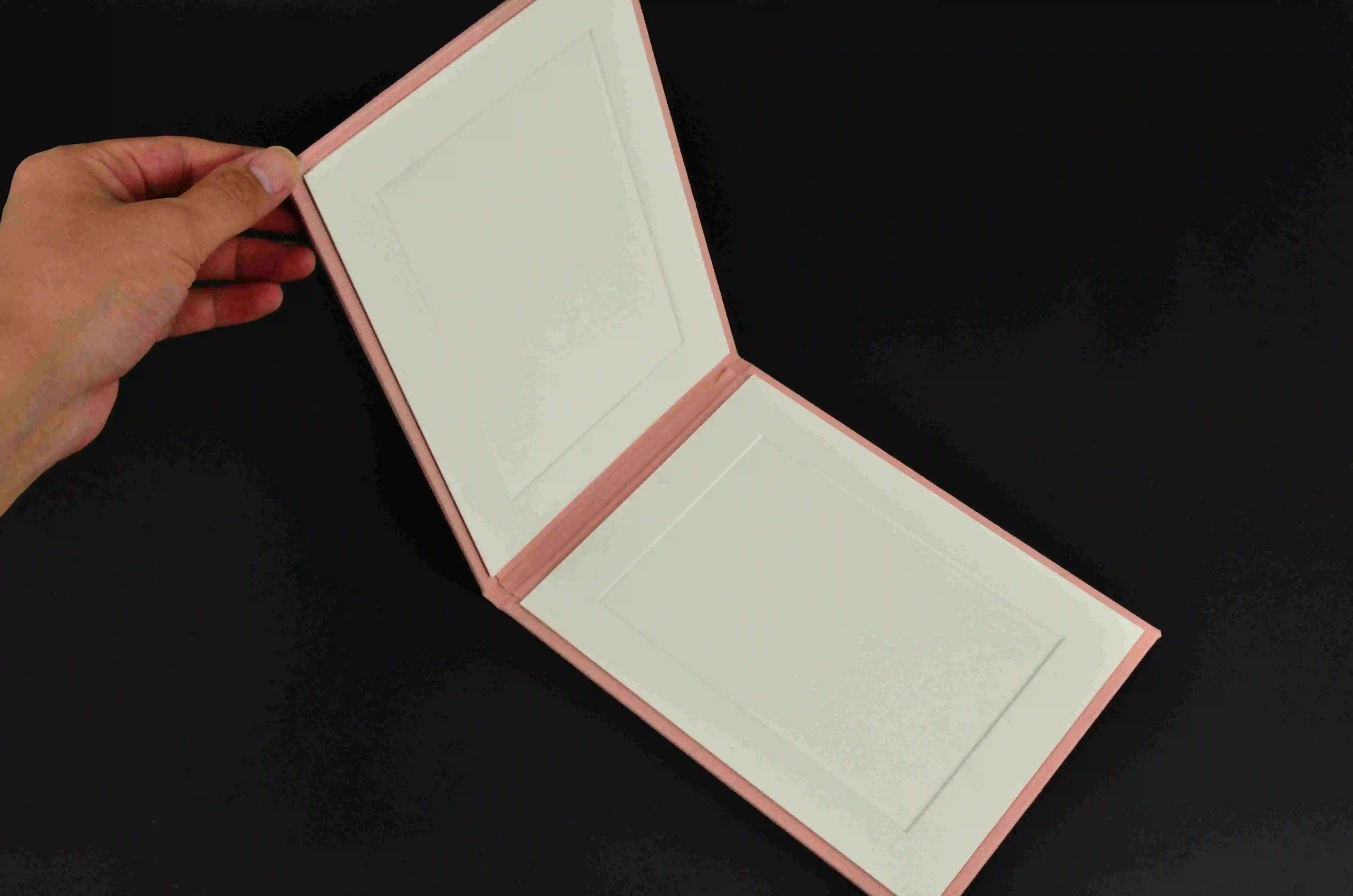 4x6 5x7 6x8 Cardboard Matboard Linen Paper Photo Frame Holder Folio