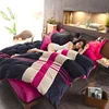 New fashion Coral Fleece Blanket Flannel Bedding Set with Four Pieces