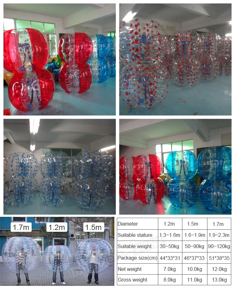 China best sales inflatable body zorbing balls customized zorb ball for kids and adult