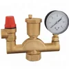 Brass Boiler Safety Group Set Complete with automatic shut-off valve pressure relief valve 3 bar