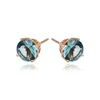92003 Xuping jewelry rose gold color splendid style zircon in different colours earrings for women