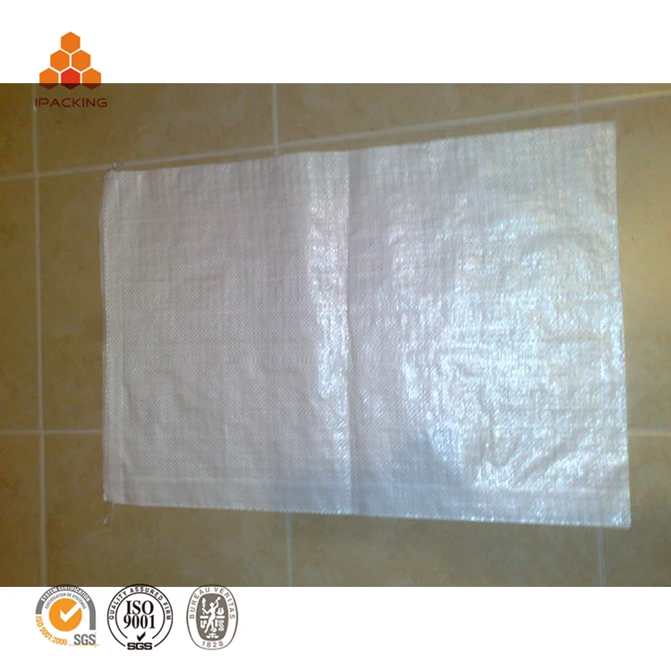 
50kg transparent empty plastic feed sack 20kg polypropylene woven bags 25 kg 50 kg with custom design 