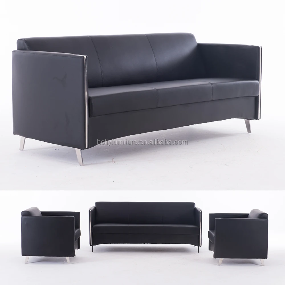 
Alex HL 8001 Contemporary Office Reception Wall Street Sofa in Faux Leather 