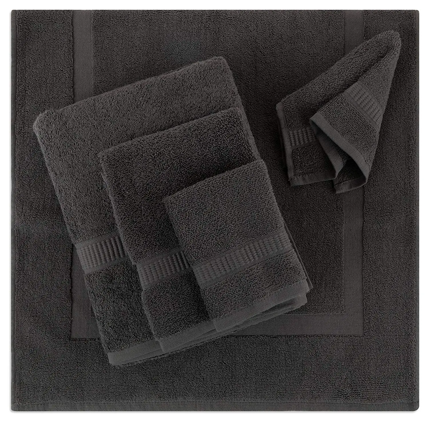 Buy 5 Piece Bath Mat Set Matching Bathroom Floor Mat With Towels 