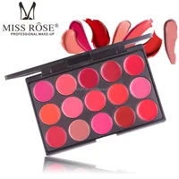 

Miss Rose Chinese cosmetics 15 color matte lipstick lipstick palette long lasting lip gloss private label make your own lipstick