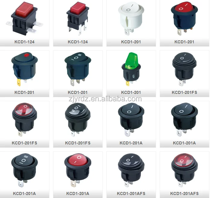 M20 Round Rocker Switch With 12V LED Blue Button 10A