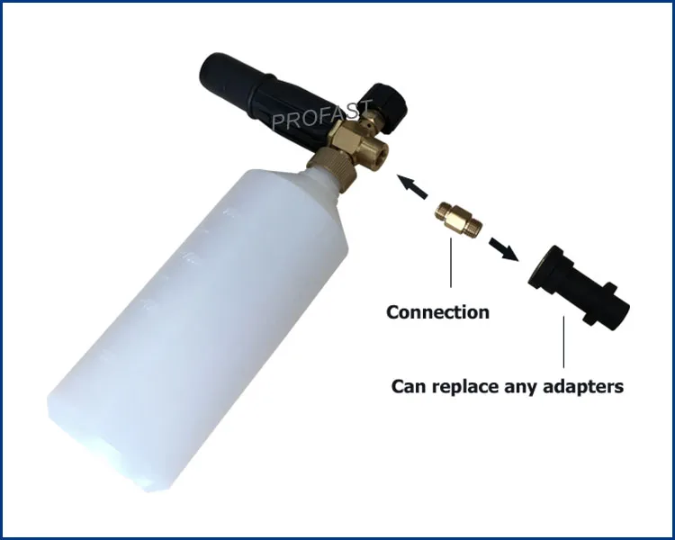 M22 Male + G1/4 Female Brass Connector Adapter For Snow Foam Lance Foam