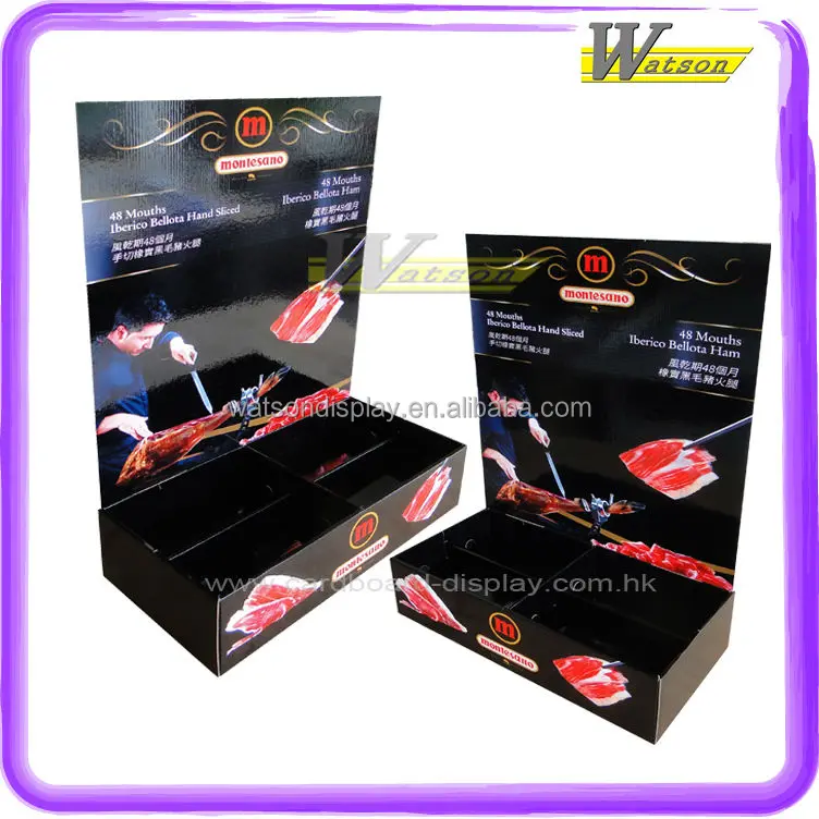 
supermarket pork ham promo counter top cardboard display box 