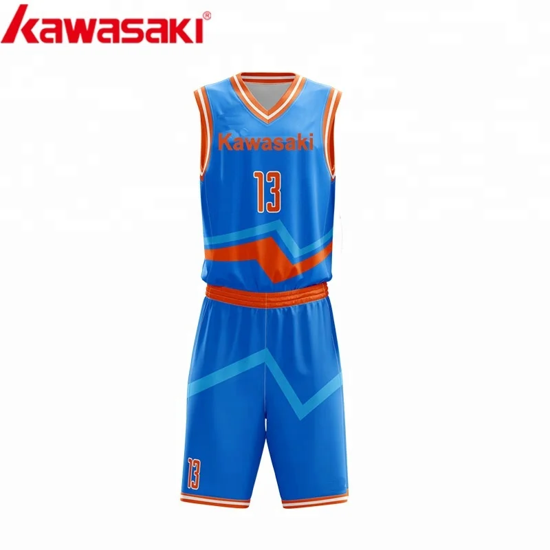 

Wholesale blank blue color sublimation youth basketball uniform, Customized color