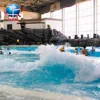 Air Blowing wave pool+wave swim through family pool