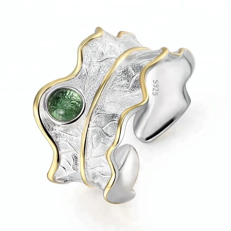 

Leaf Ring 925 sterling silver jewelry, As photo / customized