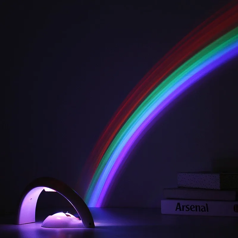 Room Decoration Magic Colorful Rainbow Led Night Light Projector Night Light For Kids Buy Colorful Rainbow Led Night Light Projector Color Changing