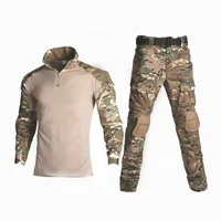 

12 Colors Outdoor Hunting Army Military ACU Type Uniform Suit Pants Sets Combat Airsoft Multi Camo Uniform With Pads