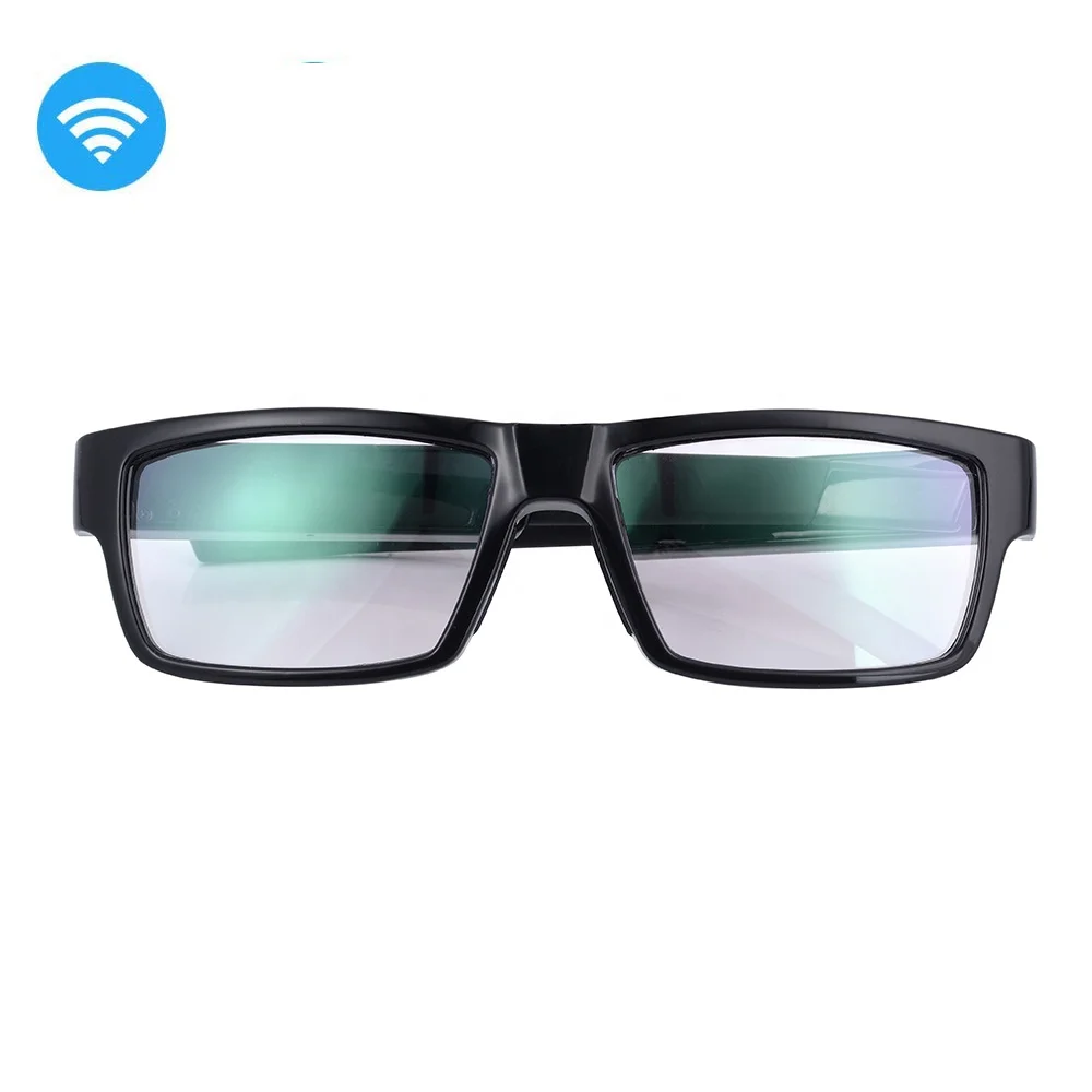 

1080P FHD Auto Focus Lip SYNC Wireless WIFI Eyeglasses Hidden Spy Camera Video Glasses DVR for Iphone Ipad IOS Android Phones