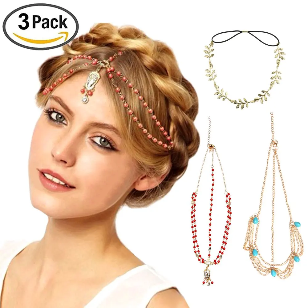gold hair chain accessories