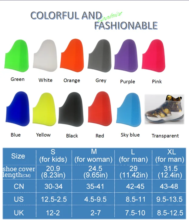 Colors of shoe cover