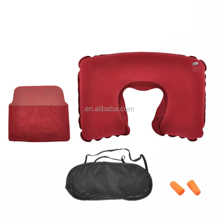Hot Sale U Shape Pvc Air Pillow Inflatable Neck Blow Up Cushion