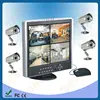 4ch DVR,H.264 with 15 inch LCD Monitor and network