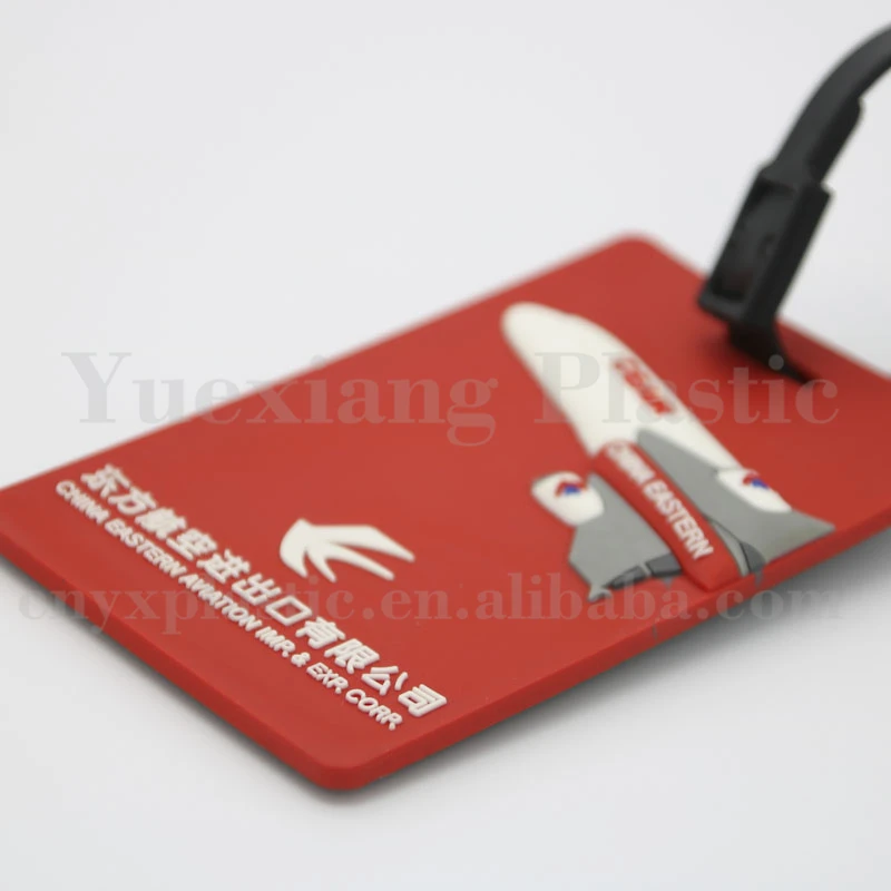 Personalized Inexpensive Plain Large Clear Vinyl Luggage Tags With Loops Bulk No Minimum Order
