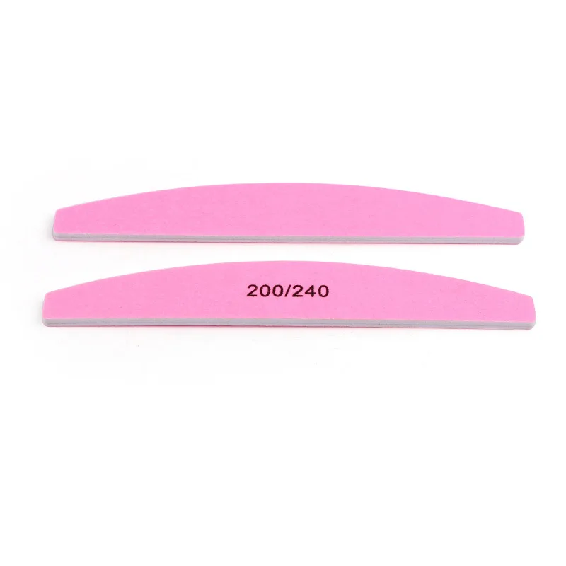 

Double Sided 200/240 Grit Nail File Shiner Polisher Manicure Pedicure Nail Care Pink Fingernail File for Natural & Acrylic Nails, Variously color