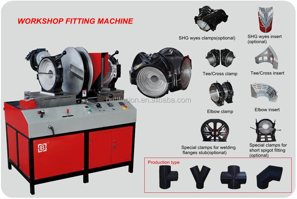 shg315 plastic pipe fitting fusion welding machine