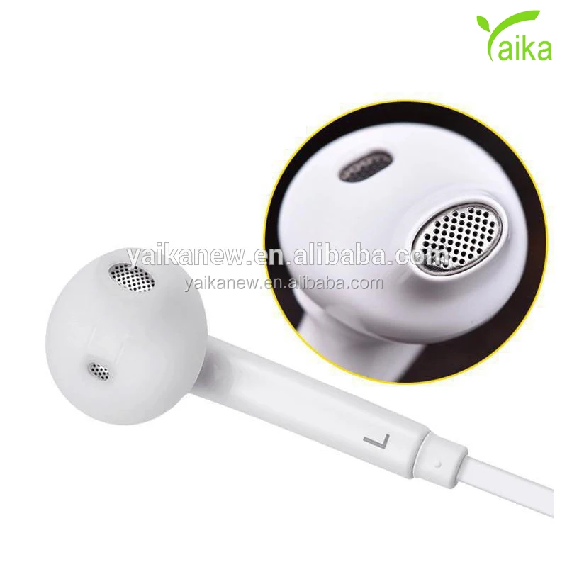 

Hot sales earphone white earburd for Samsung S6 mobile phone accessories with mic and volume control, Black