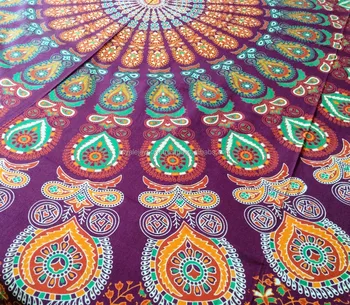 Tapiz Mandala Redondo Hindu 182 Cm: Yoga, Playa O Pared – Algodón 100% Arte Hippie