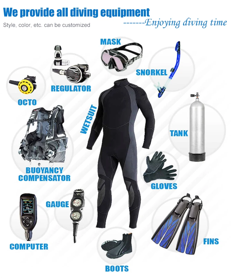 Scuba  diving equipment mask and colorful Scuba Diving Snorkel silicone snorkel mask set