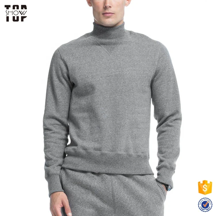

China supplier OEM long sleeve plain men turtle neck pullover, Can be customized