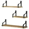 Floating Shelves Wall Mounted Set of 3, Rustic Wood Wall Storage Shelves for Bedroom, living room