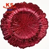 13inch hot sale wedding party table centering decorative red plastic charger plate