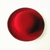 New Fashion OEM Lady Women Kids DIY Accessory Red Cap Velvet Felt EVA Molded Oval Pillbox Hat