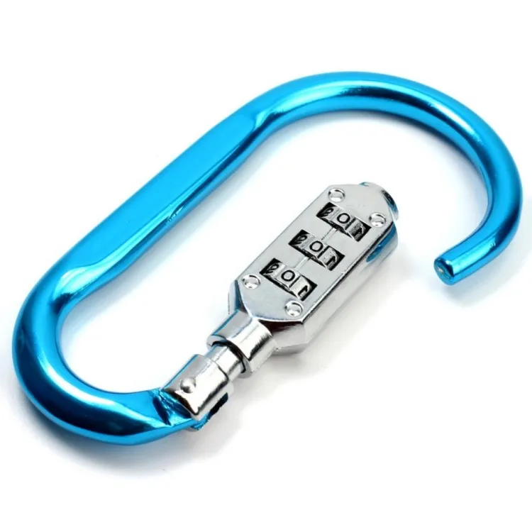 Combination Lock Carabiner Aluminium Alloy Password Carabiner With