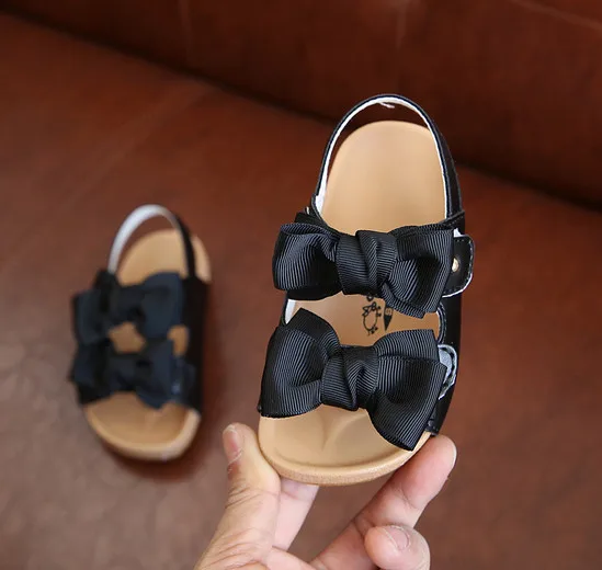 

girls bow sandals toddler outdoor shoes