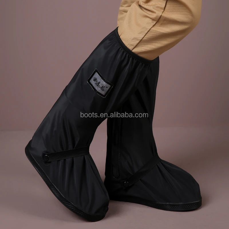 

New product man black high cylinder waterproof shoe covers