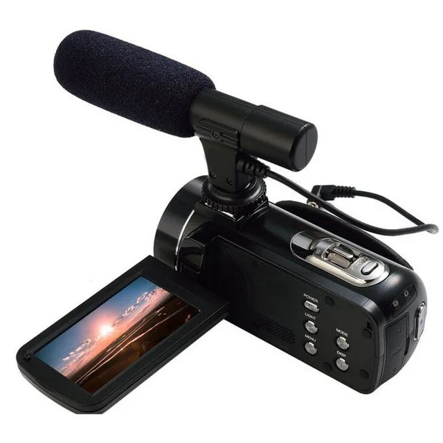 

Excellent Quality HDV-Z20 Wifi Remote Digital Camcorder 1080p Full HD 3" Touch Screen Red Shoe and External Flash Light 201