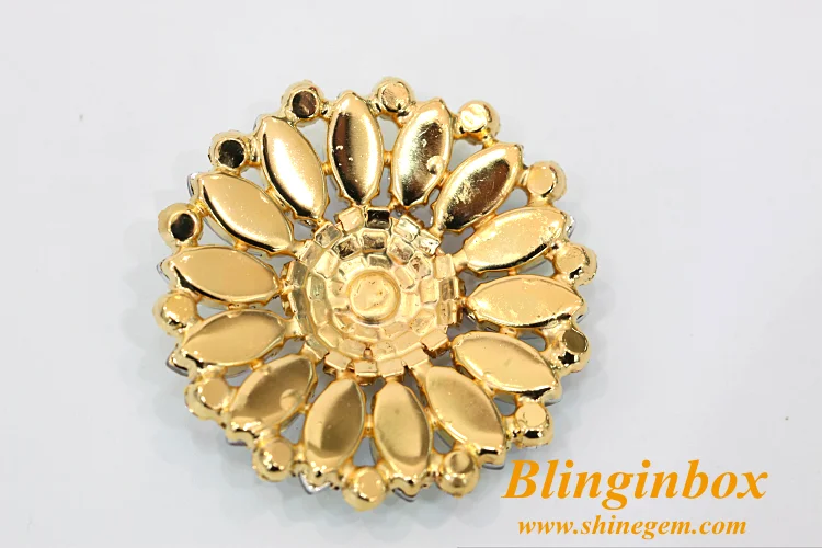 2018 new products sunflower shape crystal rhinestone wedding jewellery brooch