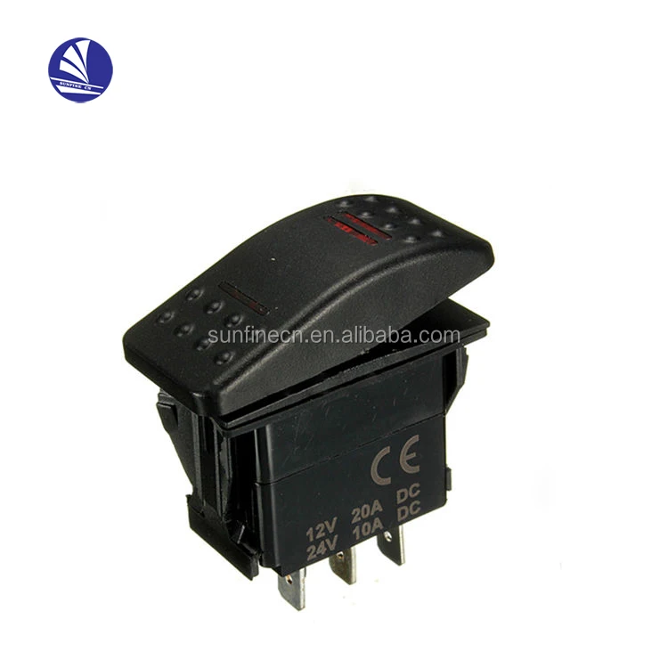 Waterproof Green LED Light Rocker Switch On//Off Boat Marine Electrical 3 Pins