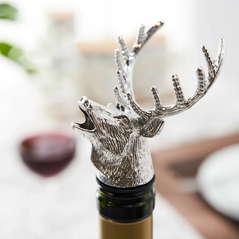 Deer Dog Horse Bear Animal Head Wine Pourer Aerator Pour Spout Bottle