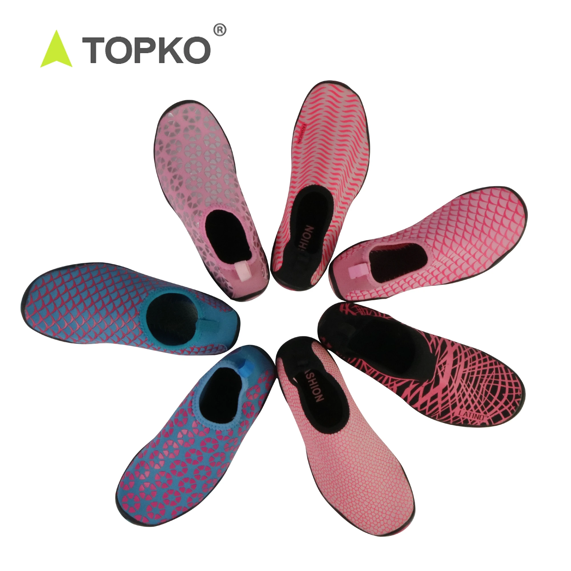 

TOPKO Water Sports Shoes Barefoot Quick-Dry Swin Shoes Yoga Socks Wtaer Yoga shoes, Black, grey, red and other colors