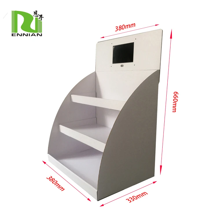 Smart Tier Cardboard Table Top Counter Display With Lcd Buy Cardboard