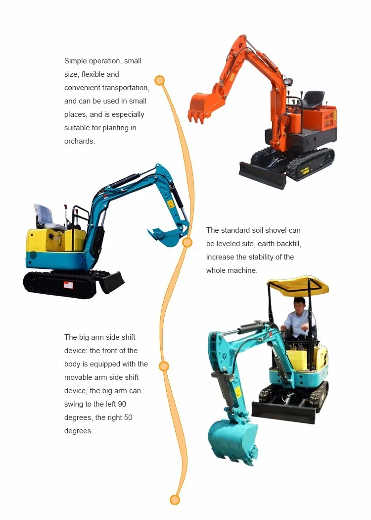 Low Price China Manufacturer 1000kg Mini Excavator For Farm