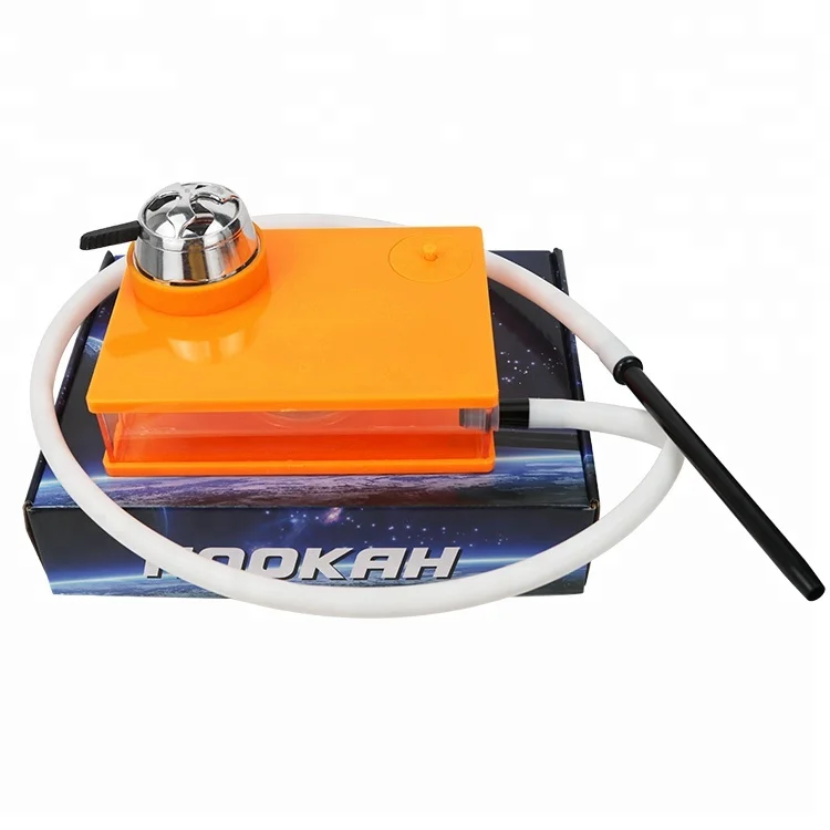 

Squre Type Arcylic Hookah Shisha Pipe with LED light, Black/blue/red/green/orange