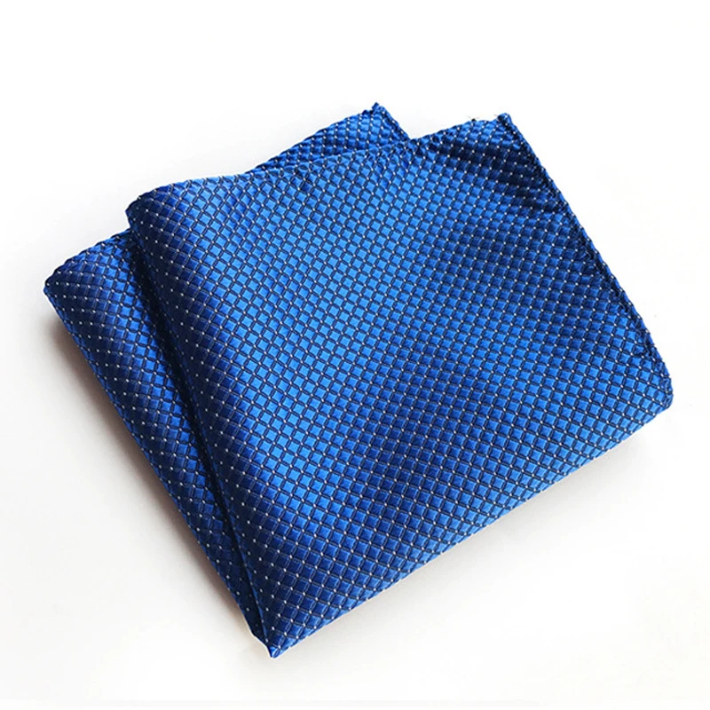 High quality 100% Silk Mens 25CM Pocket Square Printing Plain Color Handkerchief