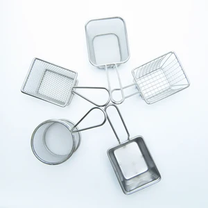 Image of Chips Fry Baskets Stainless Steel Mini Fryer Basket Strainer